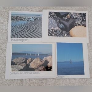 4 Shannon Sutton Beach Postcards,  7 1/2 x 6"